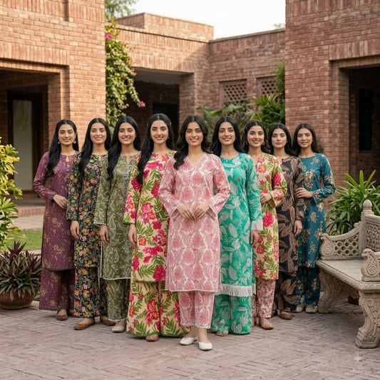 Women's Printed Pakistani Cord Sets I Salwar Kameez I Summer Fabric- Loose Fit, 20 Designs Size S-XXL -  Breathable Soft Suit Womenswear Aesthetics Asian Clothes Salwar Summer