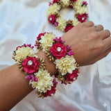 Artificial Flower Gajra bangle for Mehndi Favors Traditional Indian Decoration. Sold In Single and Pairs