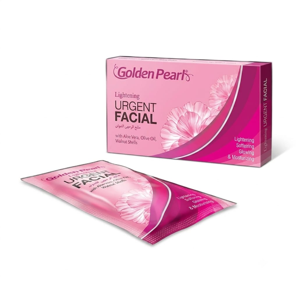 Golden Pearl Whitening Urgent Facial 20ml Sachet | Instant Glow Facial Treatment | Face Brightening Skincare for Smooth, Radiant & Fresh-Looking Skin