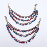 Gold & Multi pearl Ear Chain/Sahare/Pearl kaan chain/Earring support chain/Indian Jewelry/Pakistani Jewelry/Bahubali Kaan sahara Sold as a Pair