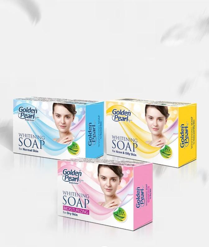 Golden Pearl Glowing Whitening Soap | Daily Facial & Body Cleanser for Normal, Dry, Oily & Acne-Prone Skin | Brightening & Deep Cleansing