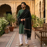 Pakistani Shawl for Men Large Oversize Meditation Blanket Traditional Wool Shawl Blanket Wrap Gift for Him Brother Father All Seasons