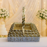 Premium Wedding Gift Hamper Gold & Silver Ribbon Basket  Mehndi & Walima, Engagement, Nikah, Reception Décor