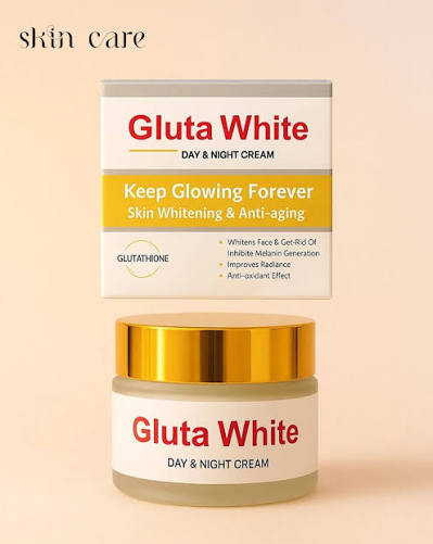 100% Natural Gluta White Day & Night Cream | Brightening Moisturizer | Hydrating Face Cream | Daily Skincare for All Skin Types