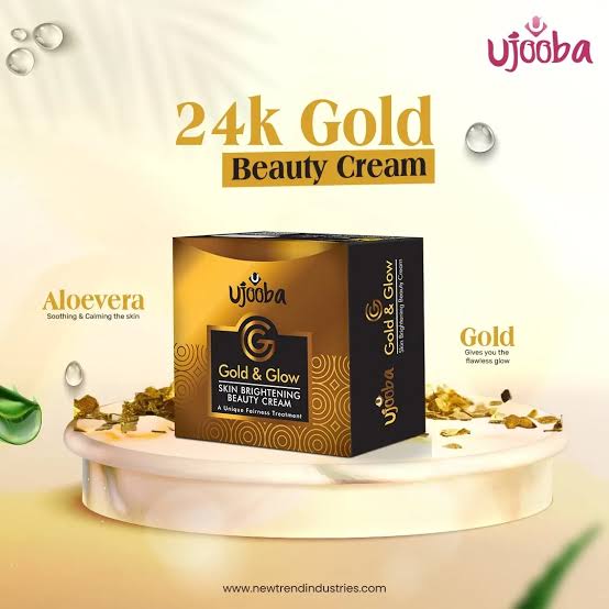 Gold & Glow Skin Brightening Beauty Cream (17g) – Dark Spot Corrector, Anti-Aging Facial Cream for Glowing, Even Skin Tone & Blemish Removal