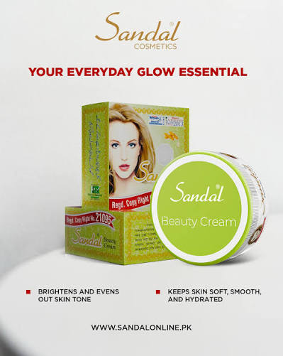 Sandal Beauty Cream Natural Sandalwood Face Cream 50g | Deep Hydration Moisturiser for Dry Skin | Glow Boosting Daily Skincare Cream | Soft Smooth & Radiant Looking Skin | Herbal Beauty Cream for Women & Men