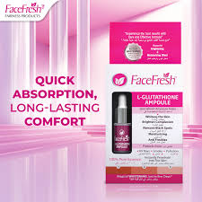 Face Fresh L-Glutathione Whitening Ampoule 5ml | Brightening Serum for Dark Spots, Pigmentation, Anti-Aging, & Glowing Skin | Professional Skin Care Treatment