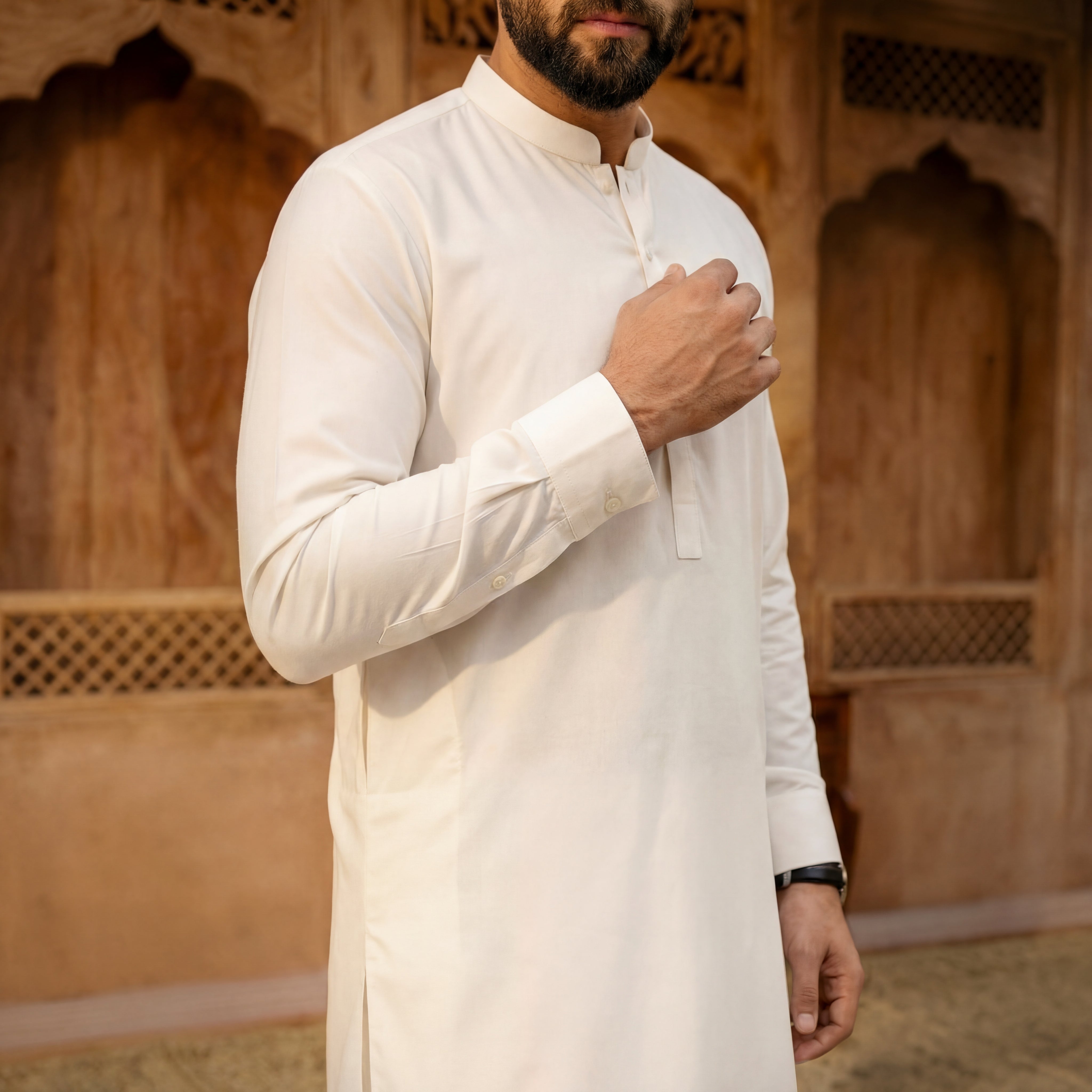 Men's Shalwar Kameez Traditional Clothing In Multiple Colours With Long Sleeves And Button Front Comes With Shalwar And Kameez